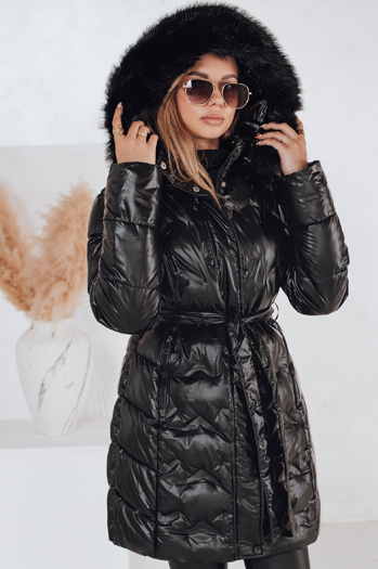 Damen Winterjacke CASSERIE gesteppt mit Kapuze schwarz Dstreet TY4924