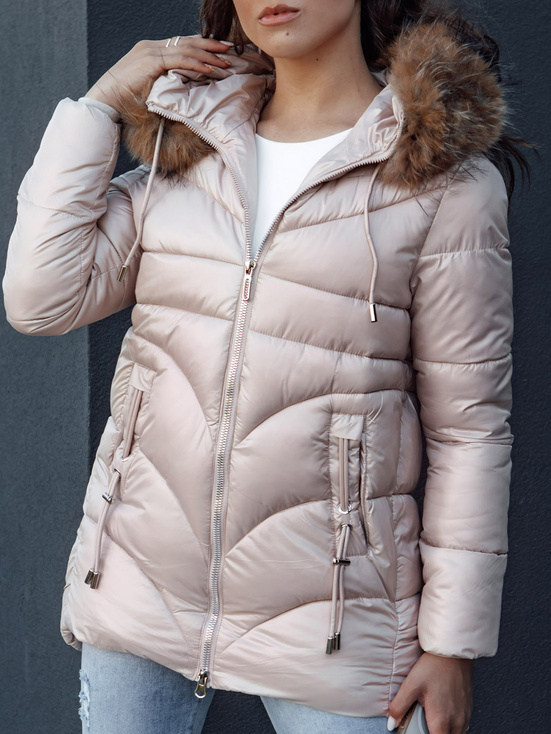 Damen Winterjacke mit Kapuze WINTERCHIC rosa Dstreet TY4441