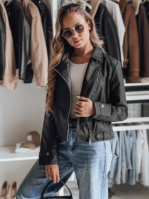 Damen Lederjacke DARKGLORY ramonesque schwarz Dstreet TY4963