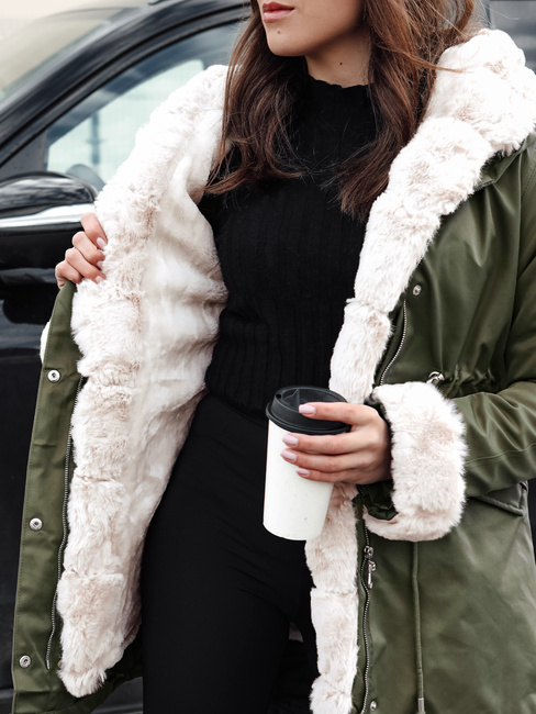 Damen Winter Parka Jacke ARCTIC grün Dstreet TY4782