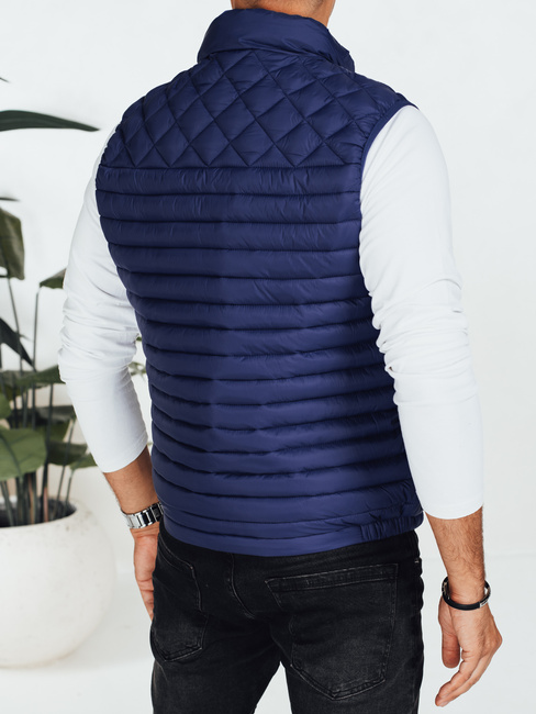Herren Steppweste navy blau Dstreet TX5077