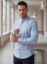 Herren Freizeithemd mit Stehkragen blau Dstreet DX2616