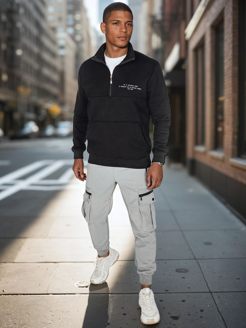 Bedrucktes Herren Sweatshirt schwarz Dstreet BX5887