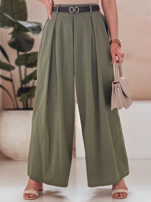 FLOWES khaki gestreifte Rock-Hose Dstreet UY2593