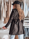 Zweireihiger Damen-Trench mit Gürtel BELISION schwarz Dstreet NY0749