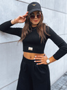 Damen Set aus weiter Hose und Crop Top ASTRAL ALLURE schwarz Dstreet AY0920