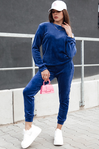Damenset aus Velours URBANVELVET marineblau Dstreet AY1057