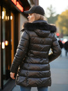 Gesteppte Damen Winterjacke mit Pelz SHINE schwarz Dstreet TY4483z