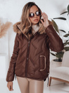 Damen Winterjacke COLDLIKE gesteppt mit Kapuze braun Dstreet TY5003