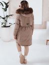 Damen Winter Parka Jacke mit Kapuze dunkelbeige Dstreet TY5084