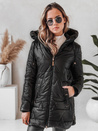Gesteppte Damen Winterjacke mit Kapuze schwarz Dstreet TY5089