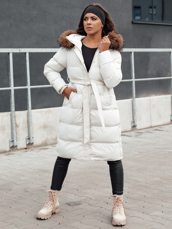 Gesteppte Damen-Winterjacke mit Pelz STYLEBELLA weiß Dstreet TY4610