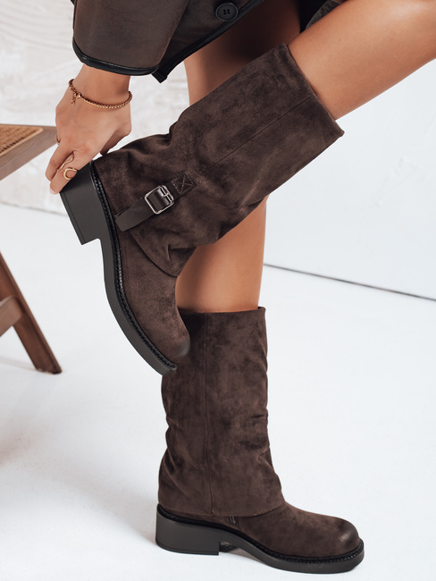 Damen Wildleder braun Stiefel Dstreet ZY1184