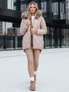 Damen Winterjacke mit Fell beige Dstreet TY5494