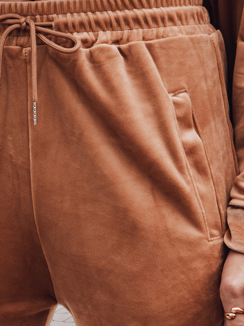 Damen Jogginghose Velours braun Dstreet UY2838