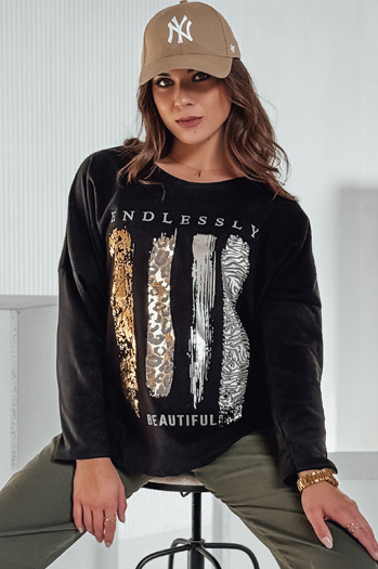 MODEZINE Damenbluse in Übergröße schwarz Dstreet RY2690