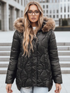 Damen Winterjacke mit Kunstpelz schwarz Dstreet TY5501