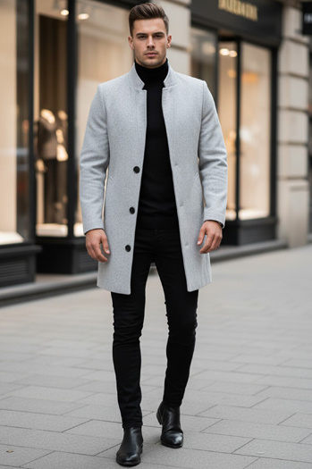 Herren Mantel Grau Dstreet CX0428