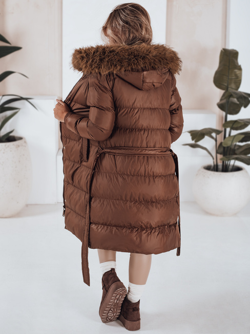 Gesteppte Damen-Winterjacke mit Pelz STYLEBELLA braun Dstreet TY5009