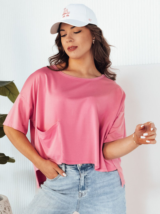 Damen Bluse mit kurze Ärmeln ARRIWA Farbe Rosa DSTREET RY2508