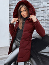 Damen Steppjacke mit Pelz bordeauxfarben Dstreet TY5396