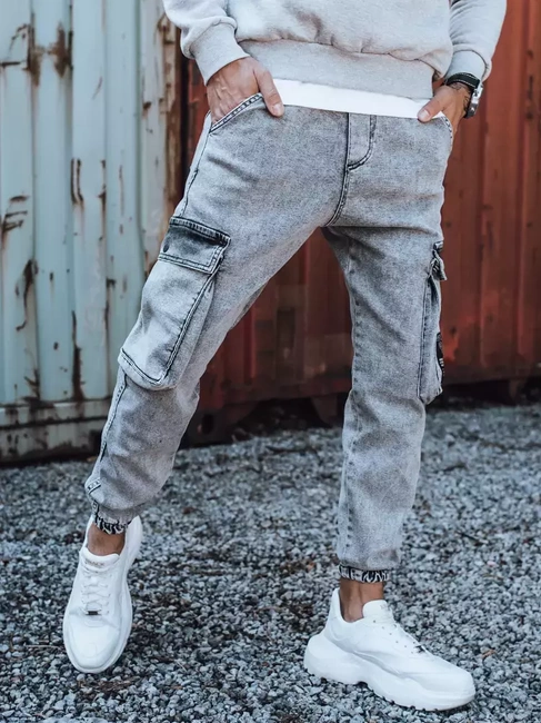 Herren Jeans Jogger Hose Hellgrau Dstreet UX3309