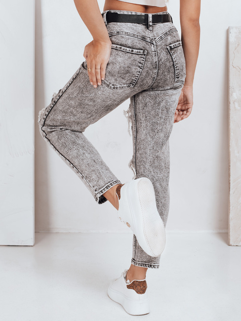 Damen Push Up Jeans mit Löchern grau Dstreet UY2780