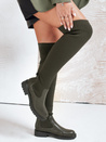 Damen Overknee-Stiefel grün Dstreet ZY1134