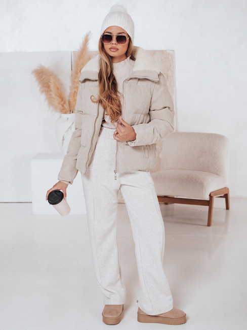 Damen Winterjacke TRENDYGLAM beige Dstreet TY4358