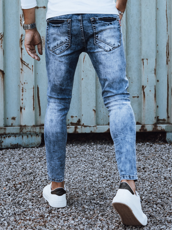 Herren Denim-Hose mit Löchern slim fit blau Dstreet UX4451