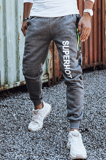 Bedruckte Herren-Sweatpants anthrazit Dstreet UX4445