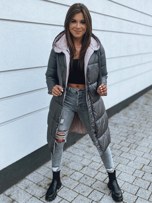 Damen Gesteppt Wendejacke KERMIT Grau Dstreet TY2863