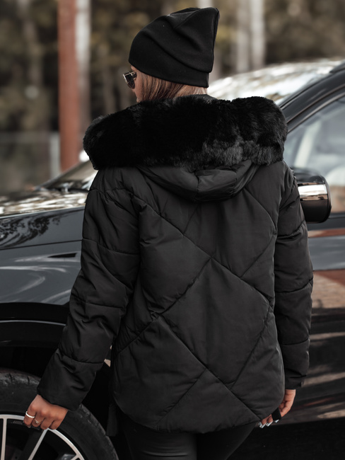 MODIVA gesteppte Damen Winterjacke mit Kapuze schwarz Dstreet TY4726