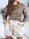 Damen Durchbrochener Pullover LAYSI Farbe Beige DSTREET MY1752