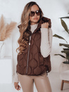 Damen Steppweste mit Kapuze MISSVEST braun Dstreet TY5019