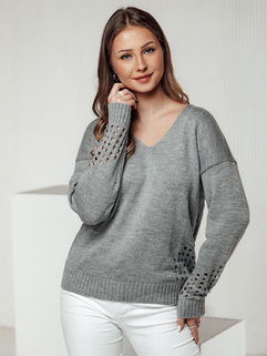 Damen SOFTARE Pullover hellgrau Dstreet MY2398_1