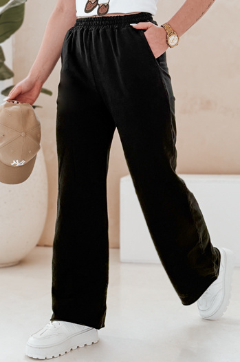 Damen Jogginghose mit weitem Bein DRESLINA schwarz Dstreet UY2692