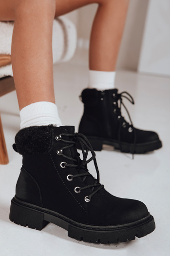 Damen isolierte Trapper schwarz Dstreet ZY1292