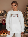 Damen Sweatshirt in Übergröße mit Dackel JAMNIKOVE weiß Dstreet BY1498z
