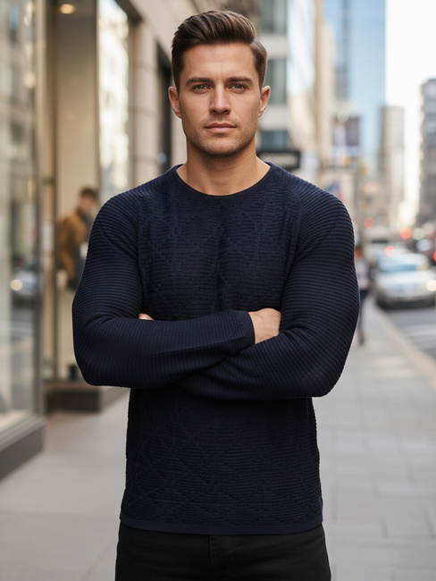 Marineblauer Pullover für Männer WX2300z