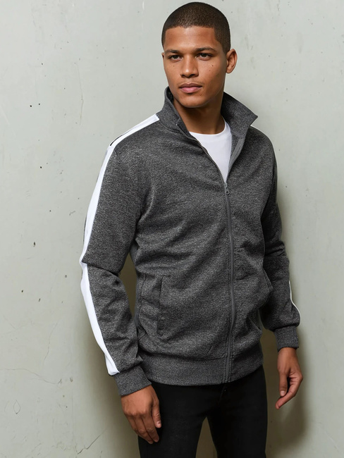 Herren Sweatshirt mit Reißverschluss Farbe Dunkelgrau DSTREET BX5563