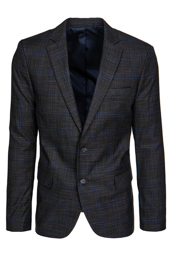 Grauer einreihiger Blazer für Männer Dstreet MX0639