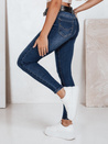 Damen Skinny Jeans mit hoher Taille navy blau Dstreet UY2823
