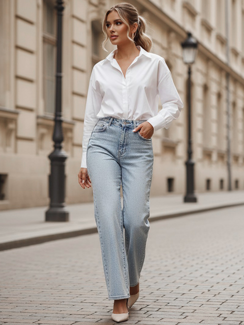 Damen Jeanshose mit weitem Bein DIAMONTI blau Dstreet UY2475