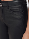 Gewachste Damen Skinny Jeans schwarz Dstreet UY2750