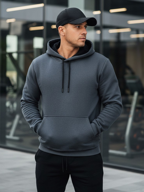 Herren Basic Hoodie dunkelgrau Dstreet BX5863