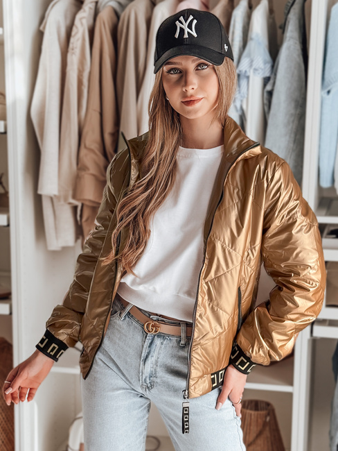 Gesteppte Damen-Bomberjacke GLAMCIX beige Dstreet TY4784