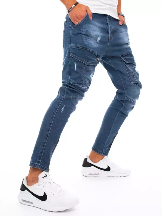 Herren Jeans Cargohose Blau Dstreet UX3293