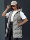 Damen Steppweste mit Kapuze TAMIRA beige Dstreet TY4528