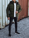 Herren Steppwinterjacke mit Kapuze grün Dstreet TX4949